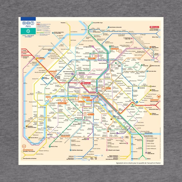 Paris Subway Map by Superfunky